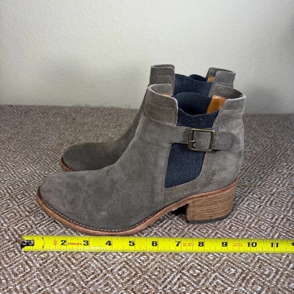 Alberto Fermani Gray Suede Ankle Boots Sz 7.5 Womens Western Casual Preppy